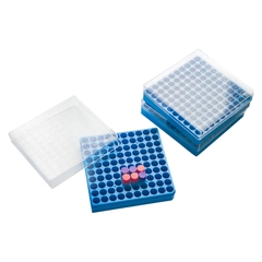 Hộp nhựa PC đựng ống Cryo 0.5ml, 1.5ml, 2.0ml hoặc 5.0ml, 81-100 vị trí (-196°C) Biologix-USA