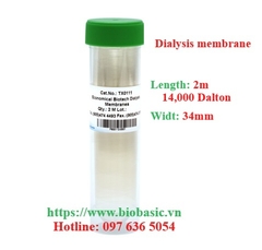 Màng lọc, túi thẩm tách (Dialysis membrane), dài 2m, 14,000 Dalton, hãng BioBasic tekcovina