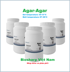 Bột thạch Agar, Agar-Agar, Gum Agar, lọ 500g/1kg, mã BS195, hãng Biosharp