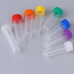 Ống Cryotube 5ml nắp vặn đỏ-xanh-vàng, 100 cái/túi-tiệt trùng (Tube Screw Cap), BioBasic-Canada
