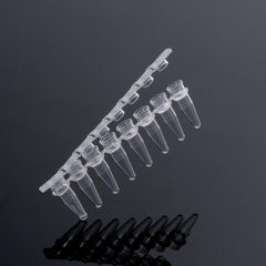 Ống PCR  Strip 0.1ml-0.2ml, nắp phẳng+vòm, 125 strip/hộp ( 8-Strip PCR Tubes), Hãng: Biologix- USA
