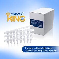 8-Strip PCR Tubes 0.1ml nắp phẳng, Hãng: Biologix- USA