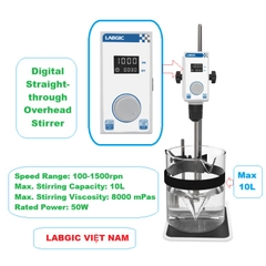 Máy khuấy đũa kỹ thuật số, dung tích 10 lít, 100-1500rpm, Digital Stirrer, LABGIC
