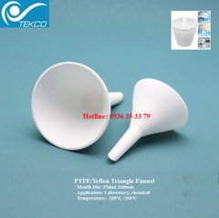 Phễu rót PTFE, PTFE Triangle Funnel, -200 ~ 260°C, đường kính 35mm-160mm,  tekcovina