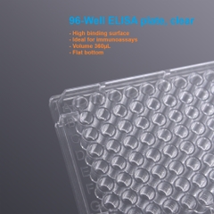 Đĩa ELISA 96 giếng 360μL, đáy phẳng, bề mặt liên kết cao, mầu trong, ELISA plate, LABSELECT