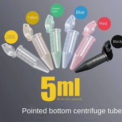 Ống ly tâm 5ml đáy V, nắp bật, tiệt trùng, RCF 25.000xg (Centrifuge tube) nhiều màu, Biosharp