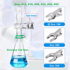 (Inox) Kẹp cổ bình cầu- khớp nối (Stainless steel Joint Clamp), #12-50, hãng Biosharp