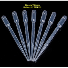 Combo 100 chiếc Ống hút Pasteur 3ml (Transfer Pipets), Mã 30-0138A1, hãng Biologix, tiệt trùng từng cái