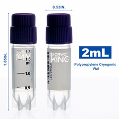 Lọ trữ lạnh 2.0ml-5.0ml, 25 cái/túi- tiệt trùng, ren ngoài- có mã vạch (-196°C) Biologix