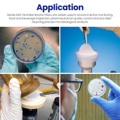 (Vô trùng) Màng lọc Vi Sinh (MCE), đk 47 và 50mm/0.8μm-0.22µm-0.45μm, 100 chiếc/hộp, Biosharp