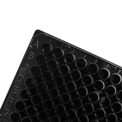 Đĩa/ Phiến nuôi cấy tế bào mầu đen nắp trong suốt 96 Well, đáy phẳng, Sterile, Labselect