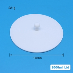 Cốc nhựa PTFE/Teflon có mỏ (PTFE Beakers), 2 lít/3 lít/5 lít/ 10 lít (gồm nắp), Chính hãng