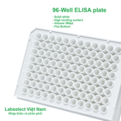 Đĩa ELISA 96 giếng 360μL, đáy phẳng, bề mặt liên kết cao, mầu trắng, ELISA plate, LABSELECT