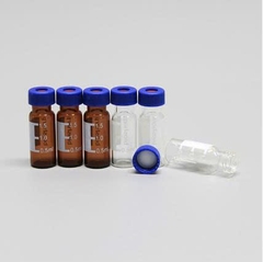 Lọ Vial 2mL trắng/nâu dùng cho sắc ký, nắp vặn-chia vạch (Glass Vials), hãng Biosharp tekcovina