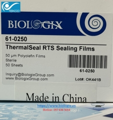 Màng Film dán đĩa qPCR, chất liệu polyolefin 50µm (ThermalSeal RTS Sealing Films), Biologix