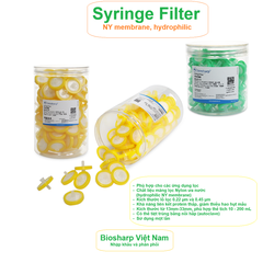 NY membrane, hydrophilic-Màng lọc Nylon ưa nước 13-33mm, lỗ 0.22µm/ 0.45µm, Biosharp