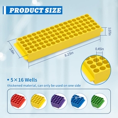 Giá/ Rack để ống ly tâm 1.5-2ml; 80 vị trí, Mã 90-8009, Hãng: Biologix-Mỹ