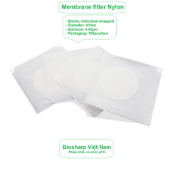 Màng lọc mẫu Nylon tiệt trùng (Ny) đk 47mm/0.22µm-0.45µm, 4x25 chiếc/hộp, hãng Biosharp