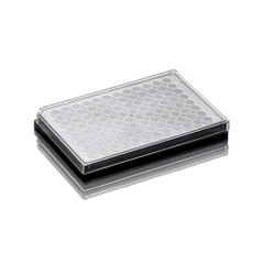 Đĩa/ Phiến nuôi cấy tế bào mầu đen nắp trong suốt 96 Well, đáy phẳng, Sterile, Labselect