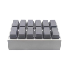 SET Bộ nhuộm lam: 12 bể nhuộm đứng 24 vị trí-giá inox đựng bể 12 vị trí, BS-24-PB-SG, Biosharp