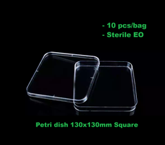 Đĩa petri vuông 100mm,150mm, 250mm, chất liệu PS, Petri dish Vô trùng, hãng Fcombio-USA