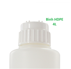 Bình nhựa HDPE 4L, PP-10L-20L-50L, có tay xách, Carboy Without Spigot, hãng Biossharp