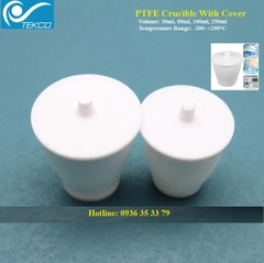 Cốc PTFE có nắp đậy, 30ml, 50ml, 100ml, 250ml, nhiệt độ: -200 ~ + 250°C