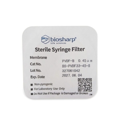 PVDF hydrophobic-Màng lọc tiệt trùng 13-33mm, lỗ 0.22µm/ 0.45µm (Syringe Filter) Biosharp