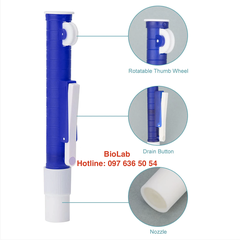 Bơm Trợ pipet 2ml, 10ml, 25ml-Pipette pump