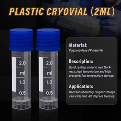 Cryo vials, 2ml, blue cap (printed with IMEC) túi 100 chiếc, hãng Fcombio