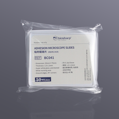 Tấm kính hiển vi có phủ lớp bám dính tích điện + (Adhesion microscope slides), hộp 50 tấm  tekcovina