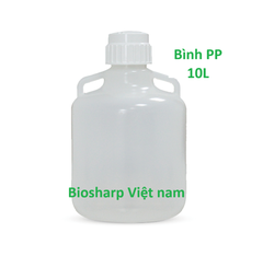 Bình nhựa HDPE 4L, PP-10L-20L-50L, có tay xách, Carboy Without Spigot, hãng Biossharp