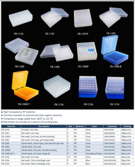 Hộp nhựa đựng Tube 2.0ml-5ml-15ml-50ml, 16-100 vị trí (Cryogenic Vial Box), hãng Fcombio