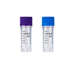 Lọ trữ lạnh 0.5ml, 25 cái/túi- tiệt trùng, ren ngoài- có mã vạch (-196°C) Biologix