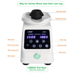 Máy Vortex Mixer màn hình cảm ứng, tốc độ 300-3000rpm, biên độ 3mm, L-VM-C, hãng LABGIC