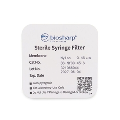 NY-Màng lọc tiệt trùng 13-33mm, lỗ 0.22µm/ 0.45µm (Syringe Filter), Biosharp