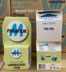 Giấy Parafilm M Amcor Bemis, mã PM996, cuộn 4 in x 125 ft, USA, có hóa đơn