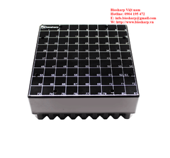 Hộp đựng Cryotube 2ml, 81/100 vị trí, chất liệu PC-mầu đen, hãng Bioharp