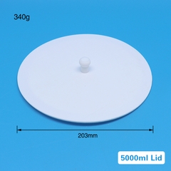 Cốc nhựa PTFE/Teflon có mỏ (PTFE Beakers), 2 lít/3 lít/5 lít/ 10 lít (gồm nắp), Chính hãng