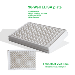 Đĩa ELISA 96 giếng 360μL, đáy phẳng, bề mặt liên kết cao, mầu trắng, ELISA plate, LABSELECT