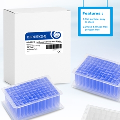Deep Well Plates 96 giếng vuông, 2.2ml-đáy U, DNase & RNase free, Biologix