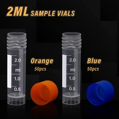 Cryo vials, 2ml, blue cap (printed with IMEC) túi 100 chiếc, hãng Fcombio