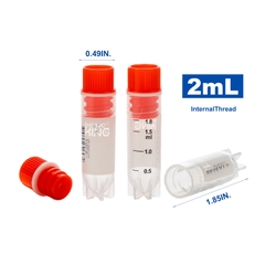 Lọ trữ lạnh 2.0ml, 25 cái/túi- tiệt trùng, ren trong- có mã vạch (-196°C) Biologix