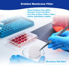(Vô trùng) Màng lọc Vi Sinh (MCE), đk 47 và 50mm/0.8μm-0.22µm-0.45μm, 100 chiếc/hộp, Biosharp