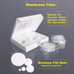 Màng lọc cellulose acetate (CA) đk 13-50mm/0.45µm, 4x25 chiếc/hộp, hãng Biosharp