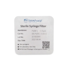 PVDF hydrophilic-Màng lọc tiệt trùng 13-33mm, lỗ 0.22µm/ 0.45µm (Syringe Filter) Biosharp