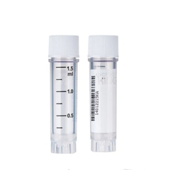 Lọ trữ lạnh 1.5ml, 25 cái/túi- tiệt trùng, ren ngoài- có mã vạch (-196°C) Biologix