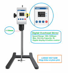 Máy khuấy đũa kỹ thuật số, dung tích 5 lít, 100-1200rpm, Digital Stirrer, hãng LABGIC