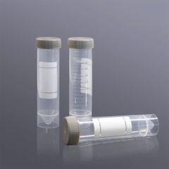 Ống ly tâm (falcon) 50ml, tự đứng, nắp vặn xám, 25 chiếc/túi-tiệt trùng, Biosharp