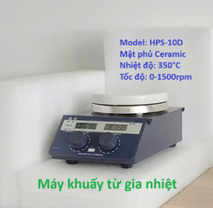 Máy khuấy từ gia nhiệt hiển thị số, 350°C, 5L H2O, mâm nhiệt Ceramic, hãng Fcombio-USA